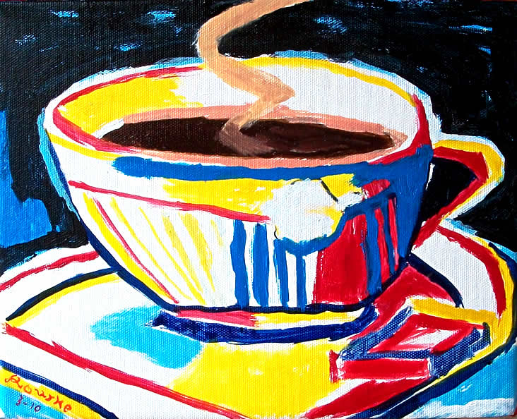 Nancy Rourke Paintings — Coffee Cups Paintings