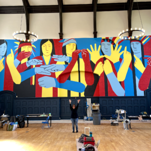 Land Acknowledgment Mural at Gallaudet University 2024
